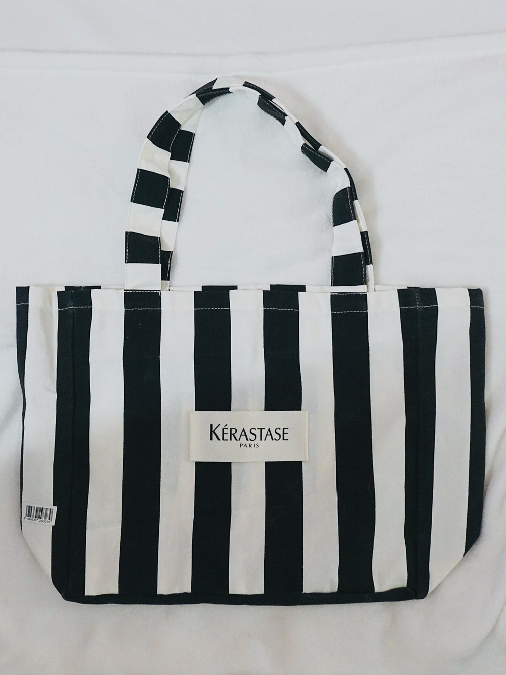 Kérastase Black and White Striped Tote Bag - New